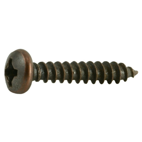 #6 x 3/4" Venetian Bronze Phillips Pan Head Sheet Metal Screws (40 pcs.)