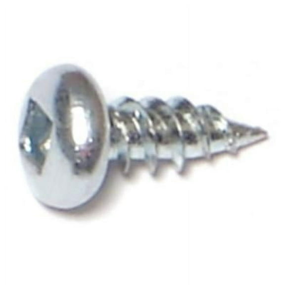 #6 x 3/8" Zinc Plated Steel Square Drive Pan Head Sheet Metal Screws SMSPS-121