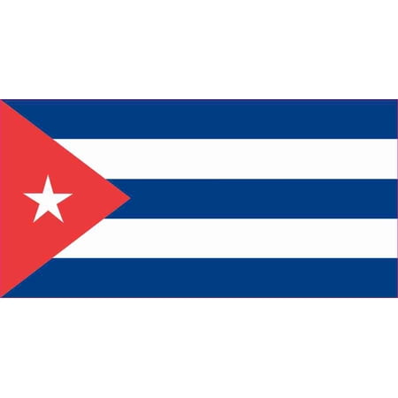 6 x 3 Cuban Flag Bumper Sticker Vinyl Truck Window Decal Stickers Decals