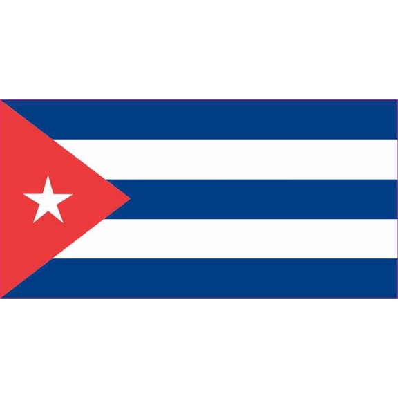 6 x 3 Cuban Flag Bumper Sticker Vinyl Truck Window Decal Stickers Decals