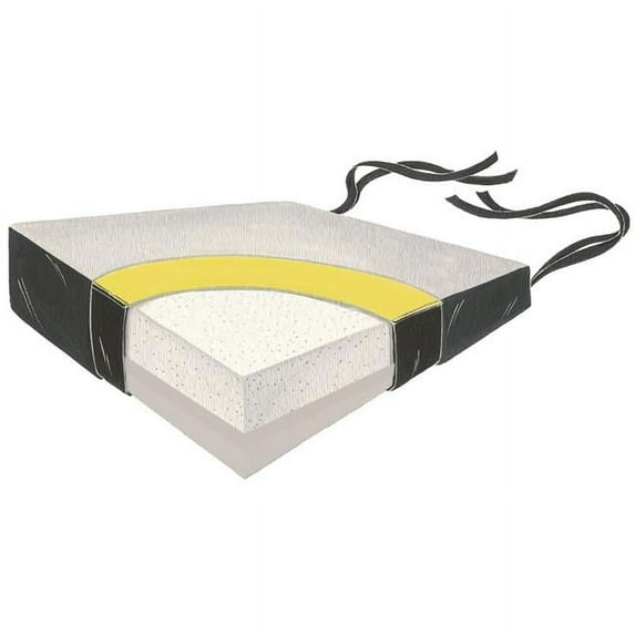 6 x 3 in. Wedge Foam Soft Foundation 16 in. Two Color Vinyl Cushion
