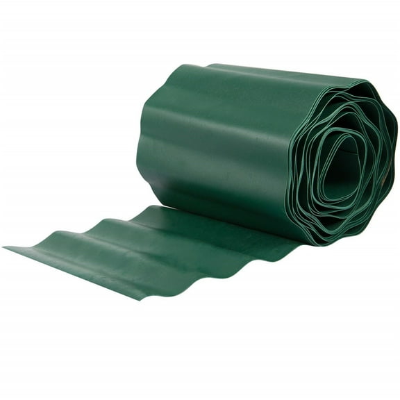 6" x 360" Plastic Corrugated Garden Lawn Edge- Flexible DIY Decorative Grass Stop Fence Green Road Plant Palisade Flower Grass Bed Border Landscape Barriers for Pathway Patio Yard Balcony Plant Edging