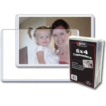 6" x 4" Postcard / Photo Toploaders **6" side open** (Qty= 1 pack of 25 Holder