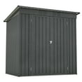 thumbnail image 1 of 6 x 4 ft Outdoor Storage Shed, All Weather Tool Shed for Garden, Backyard, Lawn, Black, 1 of 9