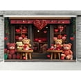thumbnail image 1 of 6 x 4 ft Valentine's Store Backdrop, Red Valentine's Day Rose Flower Shop Store Backdrop, Romantic Love Heart Cute Bear Background Valentine's Party Photo Studio Props Banner, 1 of 5
