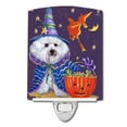 thumbnail image 1 of 6 x 4 in. Bichon Frise Boo Halloween Ceramic Night Light, 1 of 1