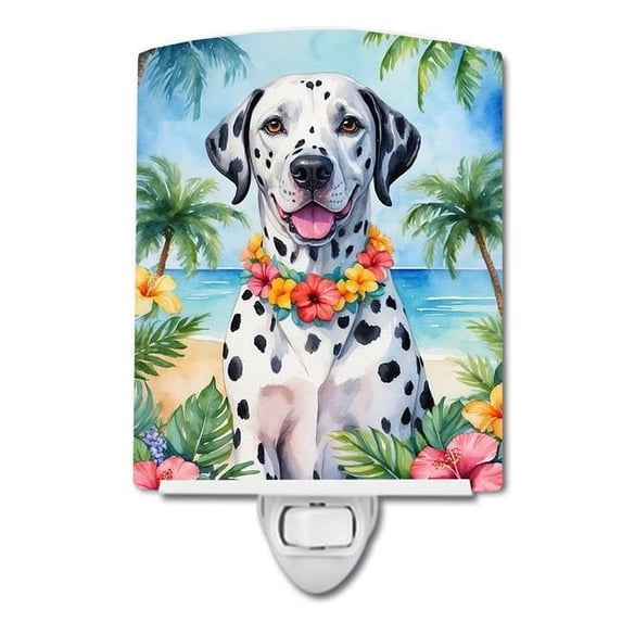 6 x 4 in. Dalmatian Luau Ceramic Night Light