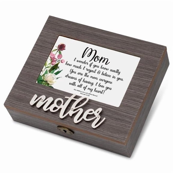 6 x 4 in. Mom, I Wonder If You Know Proverbs 31-28 Music Box