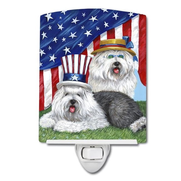 6 x 4 in. Old English Sheepdog USA Ceramic Night Light
