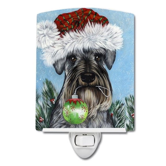 6 x 4 in. Schnauzer Christmas Pure At Heart Ceramic Night Light