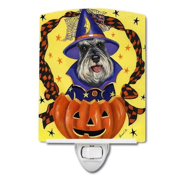 6 x 4 in. Schnauzer Halloween Ceramic Night Light