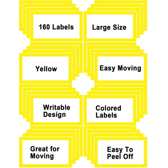 Food Label Sticker Options 6 x 4 inch Large Moving Labels for Boxes, Blank Moving Boxes Labels ...