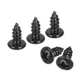 thumbnail image 1 of #6 x 5/16" Phillips Pan Head Self-tapping Screw, 100pcs - 304 Stainless Steel Round Head Wood Screw (Black), 1 of 6