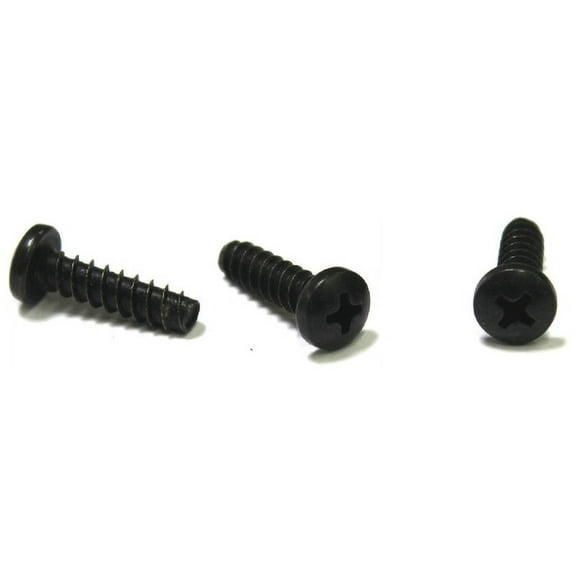 #6 x 5/16" Thread Forming Screws for Plastics (48-2) / Phillips / Pan Head / Steel / Black Zinc - 10000 Piece Carton