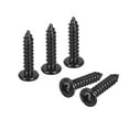 thumbnail image 1 of #6 x 5/8" Phillips Pan Head Self-tapping Screw, 100pcs - 304 Stainless Steel Round Head Wood Screw (Black), 1 of 6