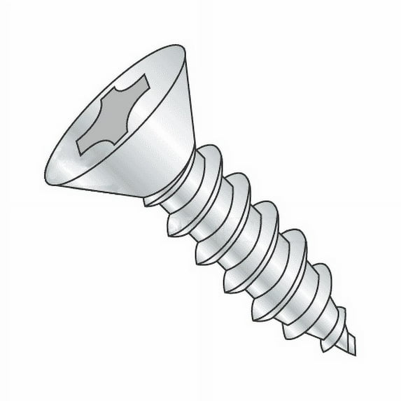 #6 x 5/8" Type A Self-Tapping Screws / Phillips / Flat Head / Steel / Zinc Plating (Quantity: 14700 pcs)