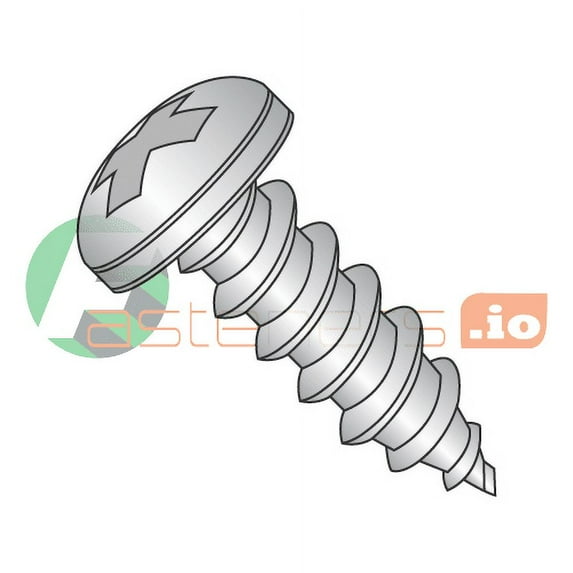 #6 x 5/8" Type A Self-Tapping Screws / Phillips / Pan Head / 18-8 Stainless Steel (Quantity: 5,000 pcs)