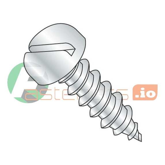 #6 x 5/8" Type A Self-Tapping Screws / Slotted / Pan Head / Steel / Zinc (Quantity: 10,000 pcs)