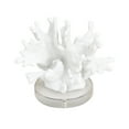 thumbnail image 1 of 6" x 5" White Polystone Small Textured Coral Sculpture with Clear Acrylic Base, by DecMode, 1 of 10