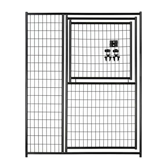 6 x 5 ft. Black Welded Wire Modular Gate in Gate - 36 in.