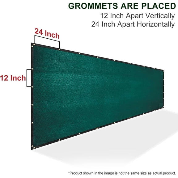 6' x 50' Green Privacy Screen Fence Cover Heavy Duty Fencing Mesh with Zip Tie for Deck, , Backyard, Outdoor Pool, Porch, Railing - We Can Make Custom Sizes