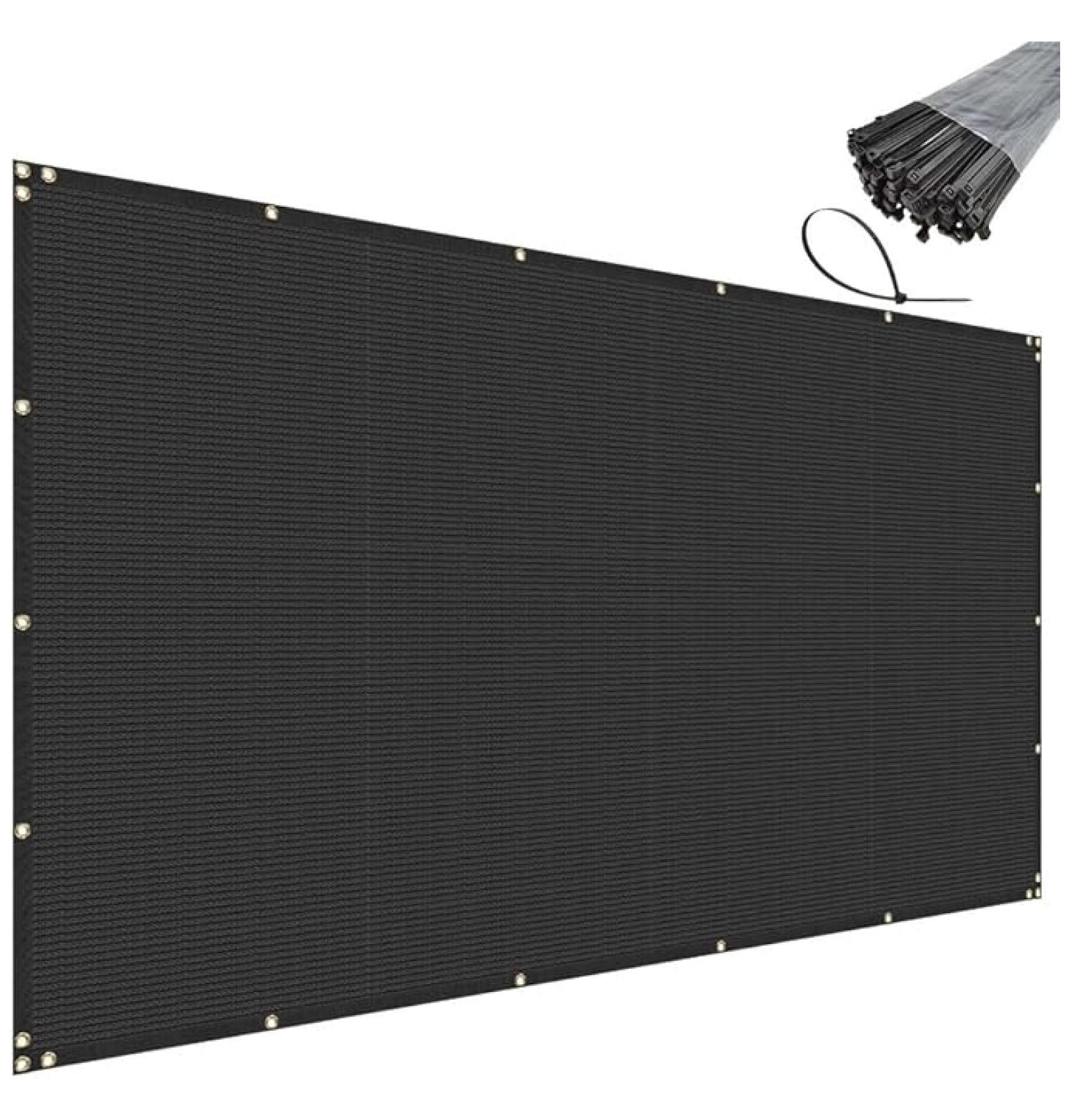 Windscreen Mesh 6' x 51' Black Privacy Fence Screen Heavy Duty Windscreen Mesh Fencing ...