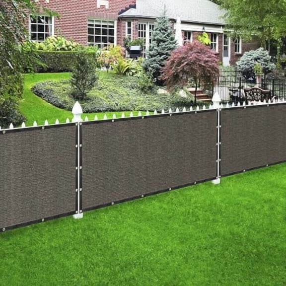 6' x 52' Brown Privacy Screen Fence Cover Panel Shade Cloth Fabric for Chain Link Fence Driveway Playground Yard Garden Farm UV Protection$$Garden &