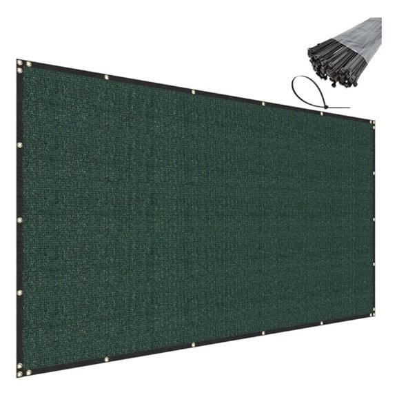 6' x 56' Green Privacy Fence Screen Heavy Duty Windscreen Mesh Fencing Shade Fabric with Brass Grommets for Outdoor Fence Garden Patio Swimming Pool