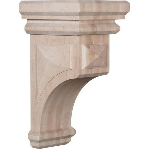 6 x 6.75 x 12 in. Large Woodruff Wood Corbel - Red Oak