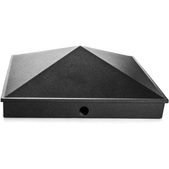 6 x 6 Aluminum Post Cap Covers, 12 Pack Decorative Piling Post Caps Cover, for 5.5" x 5.5" Wood Post, Black