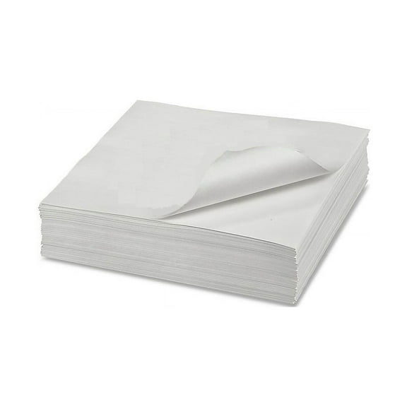 6" x 6" Butcher Paper White Disposable Wrapping or Smoking Meat - 500 Sheets