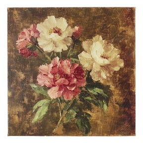 6" x 6" Dark Pink Rose Tabletop Dcor by Ashland