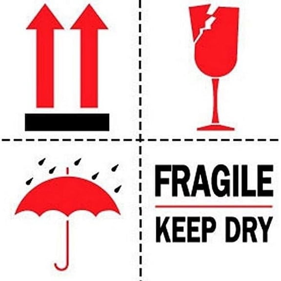 6" x 6" Fragile Keep Dry Labels (500 per Roll)$$Tools & Hardware Other