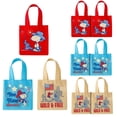 thumbnail image 1 of 6" x 6" Mini Patriotic Peanuts Snoopy Yee-Haw America Nonwoven Tote Bags – 6 Pc., 1 of 1