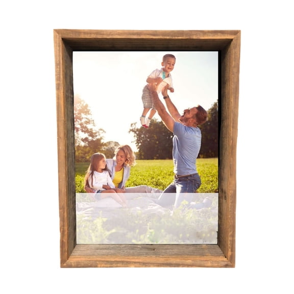 6 x 6 Rustic Farmhouse Gray Wood Shadow Box Frame