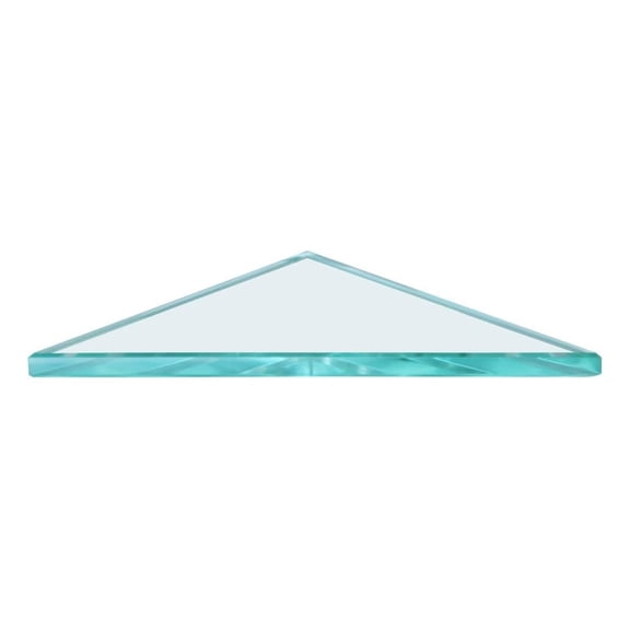 6" x 6" Triangle Glass Shelf - Shelf Only - Tempered - 3/8" Thick - Flat Polished Glass