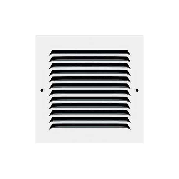 6" x 6" TruAire White Steel Wall Return Air Grille