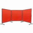 thumbnail image 1 of 6 x 6 ft. 3-Panel Welding Curtain Screen with Frame, Red, 1 of 1