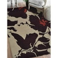 thumbnail image 1 of 6 x 6 ft. Hand Tufted Wool Floral Square Area Rug, Beige & Brown, 1 of 1