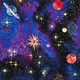 thumbnail image 1 of 6 x 6 ft. Neon Lights Rectangle Space Explorer Fluorescent Area Rug  Multicolor, 1 of 1