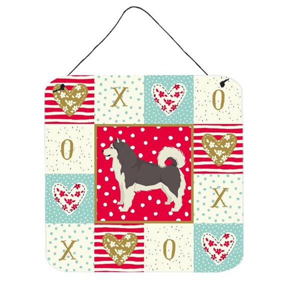 6 x 6 in. Alaskan Malamute Love Wall or Door Hanging Prints