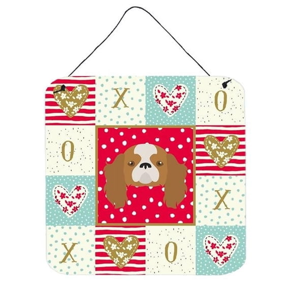 6 x 6 in. Blenheim Cavalier King Charles Spaniel Love Wall or Door Hanging Prints