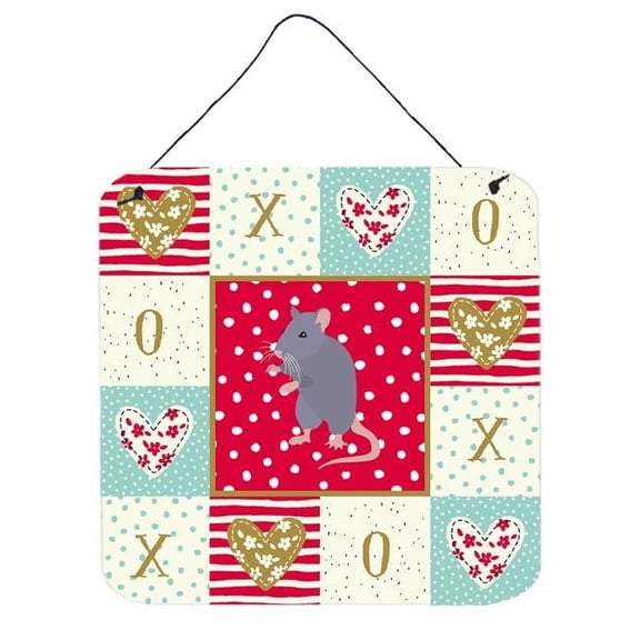 6 x 6 in. Blue Rat Love Wall or Door Hanging Prints