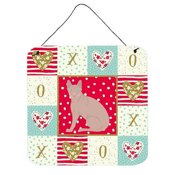 6 x 6 in. Don Sphynx Cat Love Wall or Door Hanging Prints
