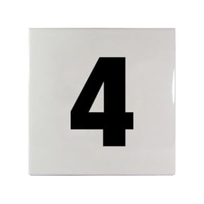 6 x 6 in. No Series 4 Ceramic Smooth Frost-Proof Waterline Depth Marker with 4 in. Lettering