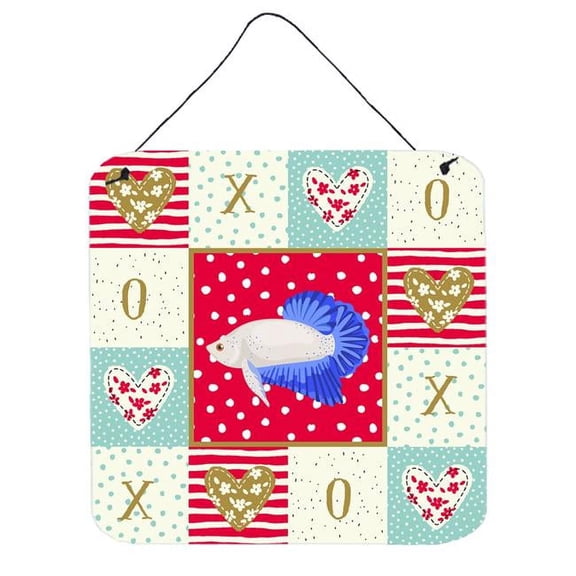 6 x 6 in. Plakat Betta Love Wall or Door Hanging Prints