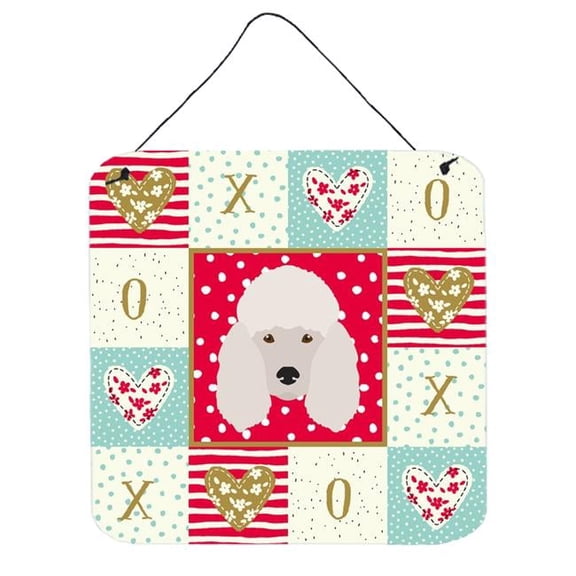 6 x 6 in. Poodle Love Wall or Door Hanging Prints