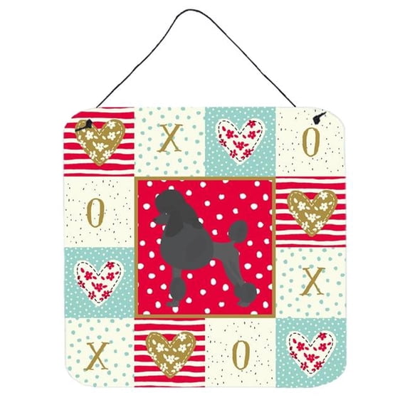 6 x 6 in. Standard Poodle Love Wall or Door Hanging Prints