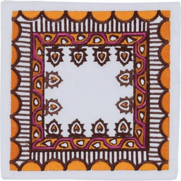 6 x 6 in. Terranea Cocktail Napkin, Orange, Set of 4