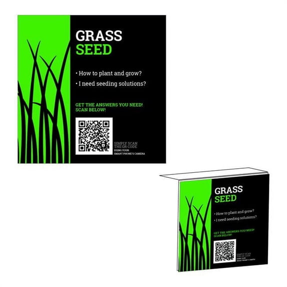 6 x 6 x 2 in. Grass Seed Signage Kit, Multi Color - Plastic